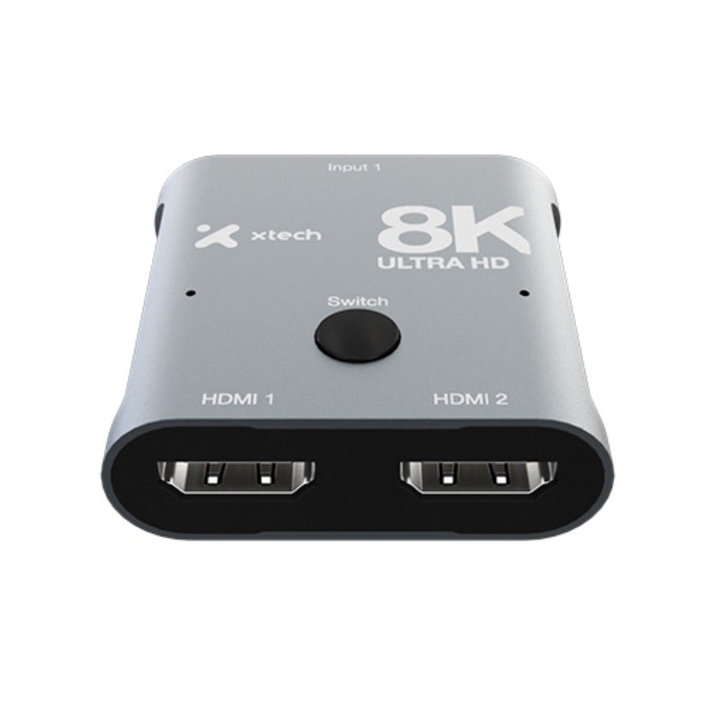 Xtech - 8K HDMI 2-Port Bidirectional Switch - Aluminum Alloy XHA-440