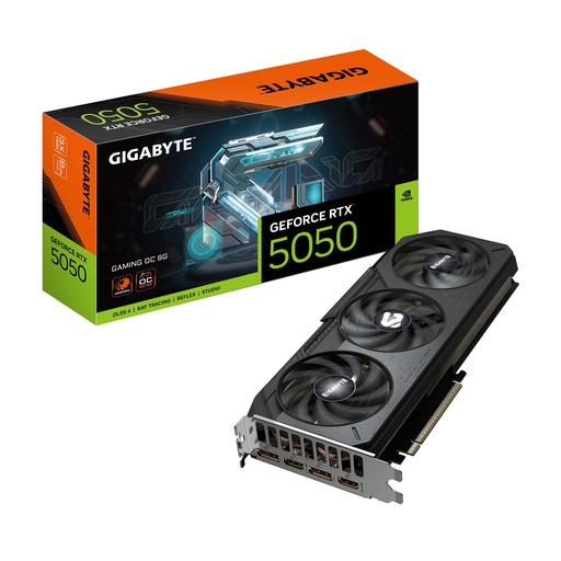 [GV-N5050GAMING OC-8GD] Gigabyte - GeForce RTX 5050 GAMING - PCI Express 5.0 x16 - NVIDIA - GeForce RTX 5050 - GDDR6 SDRAM - HDMI / DisplayPort