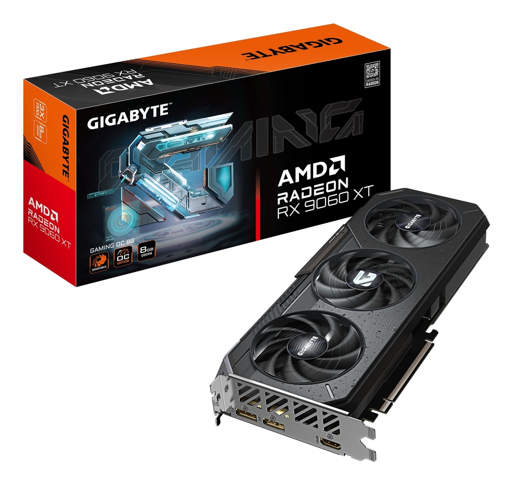 Gigabyte - Radeon 9060 XT GAMING OC 8G - PCI Express 4.0 - AMD - AMD Radeon RX 9060 XT GAMING - GDDR6 SDRAM