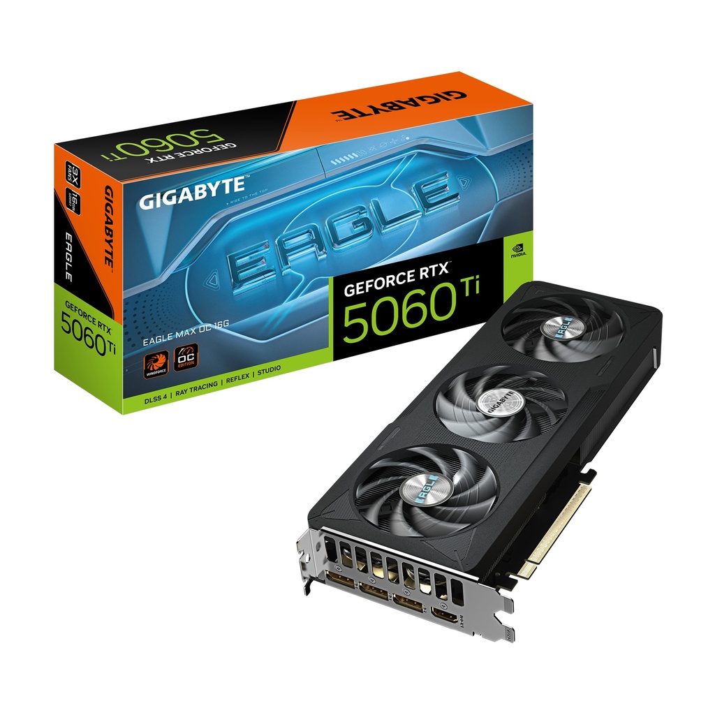 Gigabyte - GV-N506TEAGLEMAX OC-16GD - PCI Express 5.0 - NVIDIA - GeForce RTX 5060 Ti - DisplayPort / HDMI