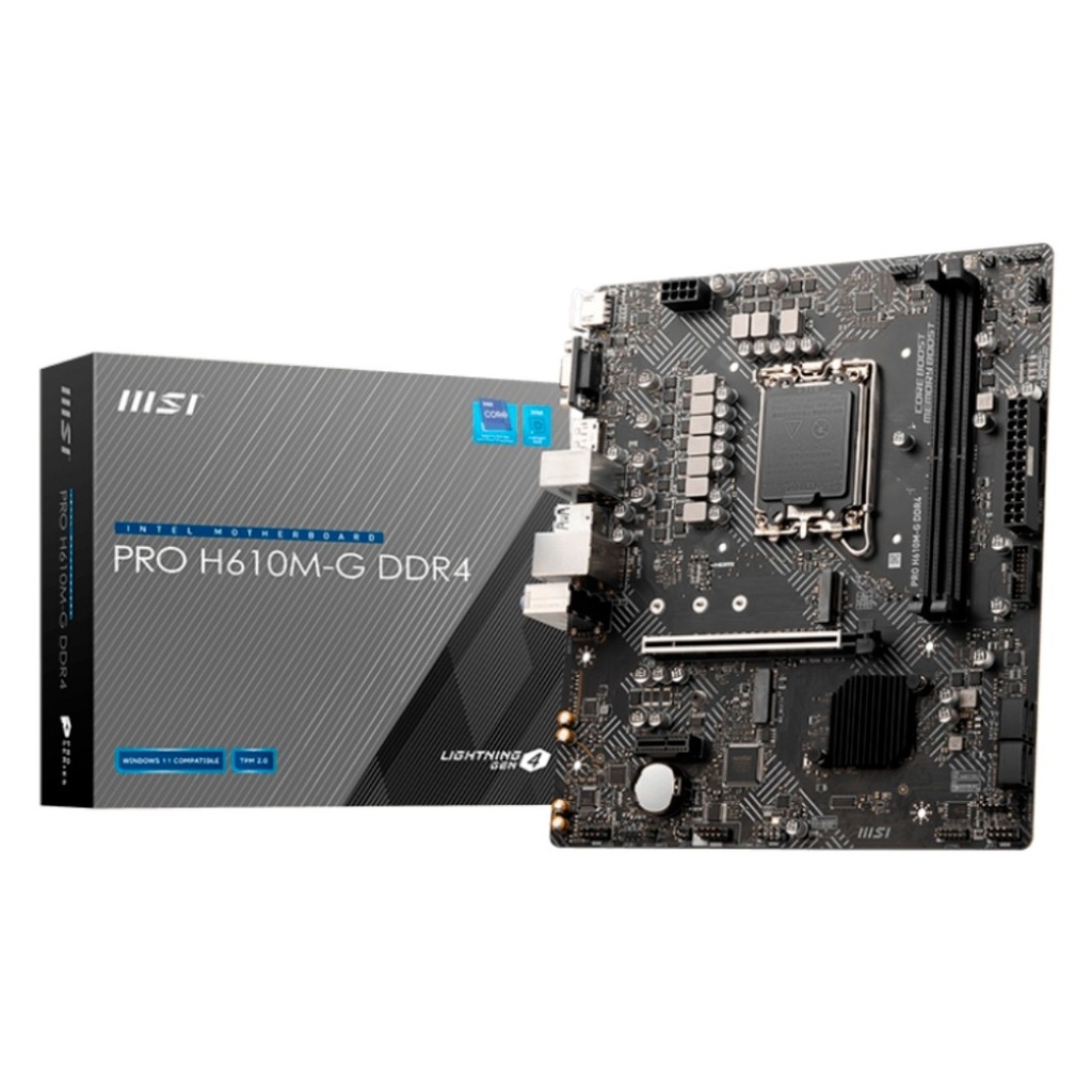 MSI - 824142357712 - Motherboard - Micro ATX - LGA1700 Socket - Intel H610