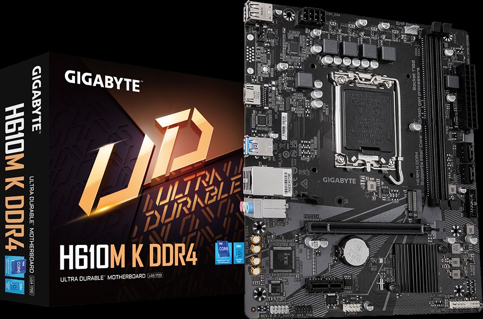 Gigabyte - Motherboard - Micro ATX - LGA1700 Socket - Intel H610