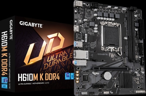 [H610M K V2 G10] Gigabyte - Motherboard - Micro ATX - LGA1700 Socket - Intel H610