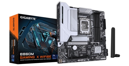 [B860M GAMING X WIFI6E] Gigabyte - Motherboard - Micro ATX - LGA1851 - Intel B860 - para Intel Ultra series - None