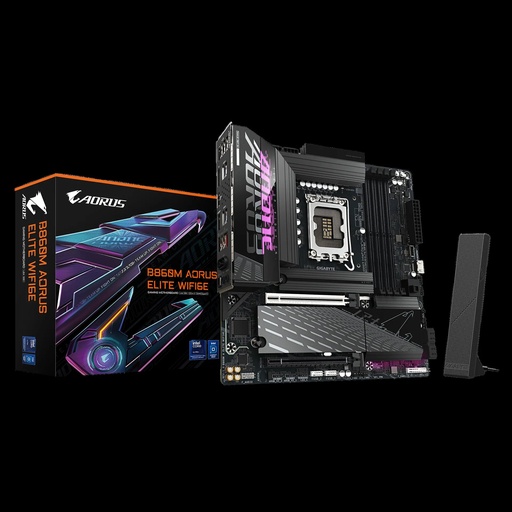 [B860M A ELITE WIFI6E] AORUS - Motherboard - Micro ATX - LGA1851 - Intel B860 - para Intel Ultra series - None - B860M A ELITE WIFI6E