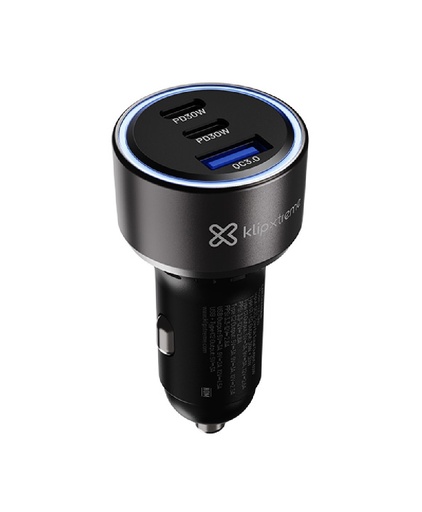 [KCC-060] Klip Xtreme KCC-060 - Car power adapter - 60 Watt - 2 x 24 pin USB-C / 9 pin USB Type A