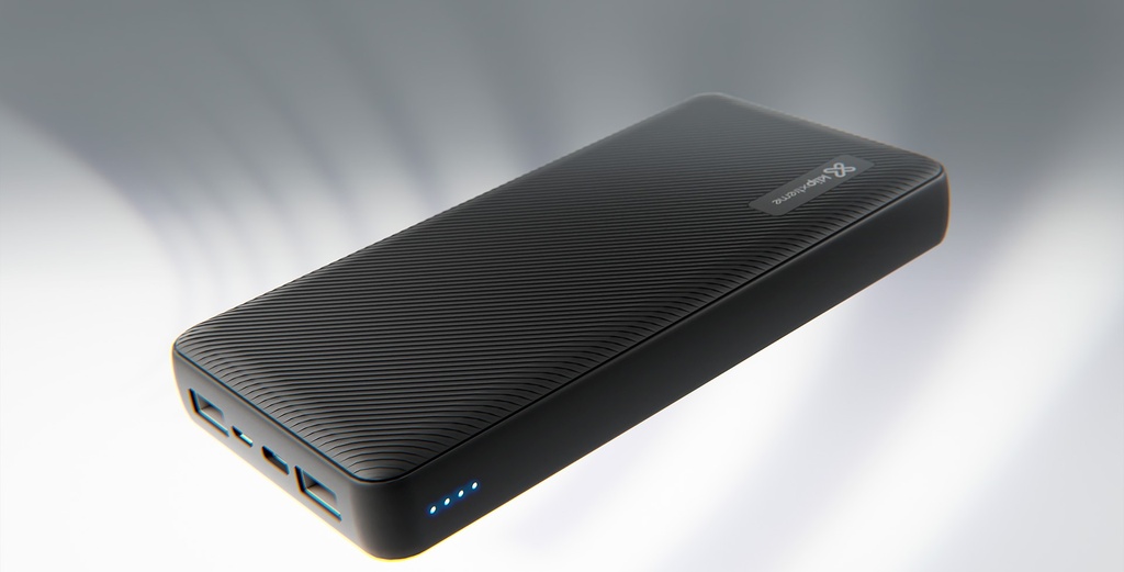 Klip Xtreme - Power bank - 24 pin USB-C / 5 pin Micro-USB Type B - 24 pin USB-C / 2 x 4 pin USB Type A