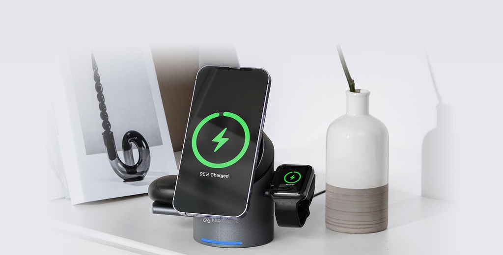 Klip Xtreme - Charging stand / battery charger - 15 Watt - 24 pin USB-C