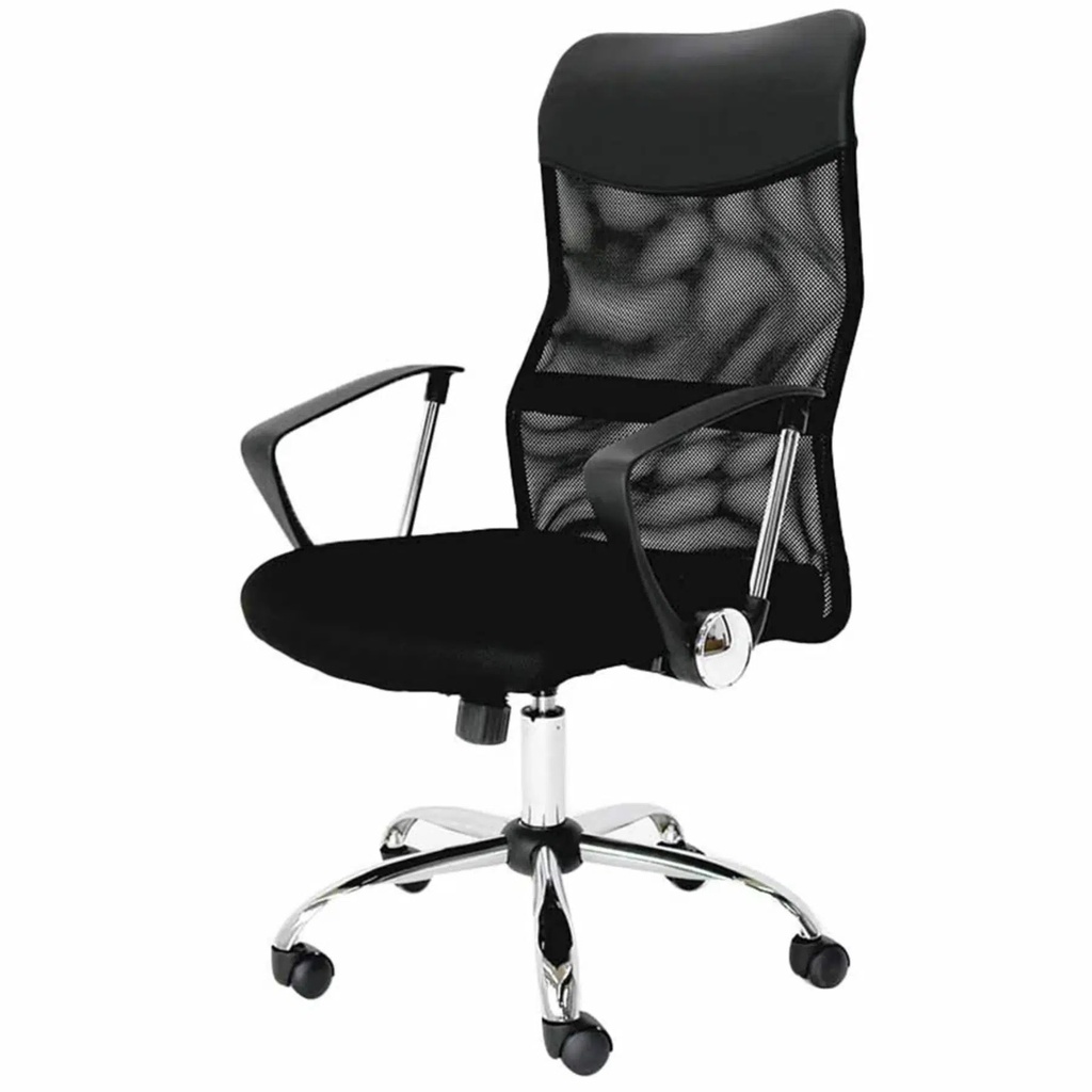 [QZY-2501] Manager Chair w/Arm Rest (Torin) - Black