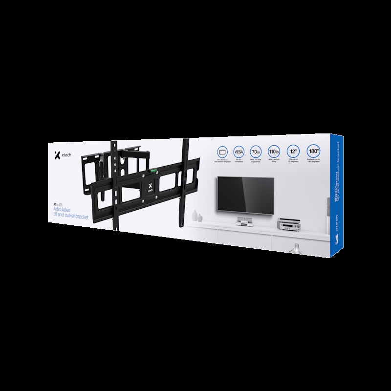 Xtech - Wall mount bracket - Tilt/Swivel 32-70"