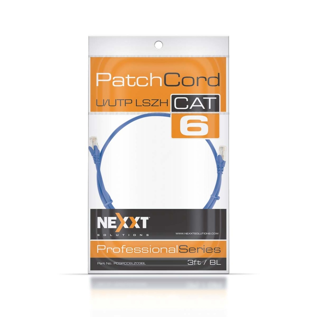Nexxt Solutions - Patch cable - Unshielded twisted pair (UTP) - Blue - Cat.6A 3ft LSZH Type