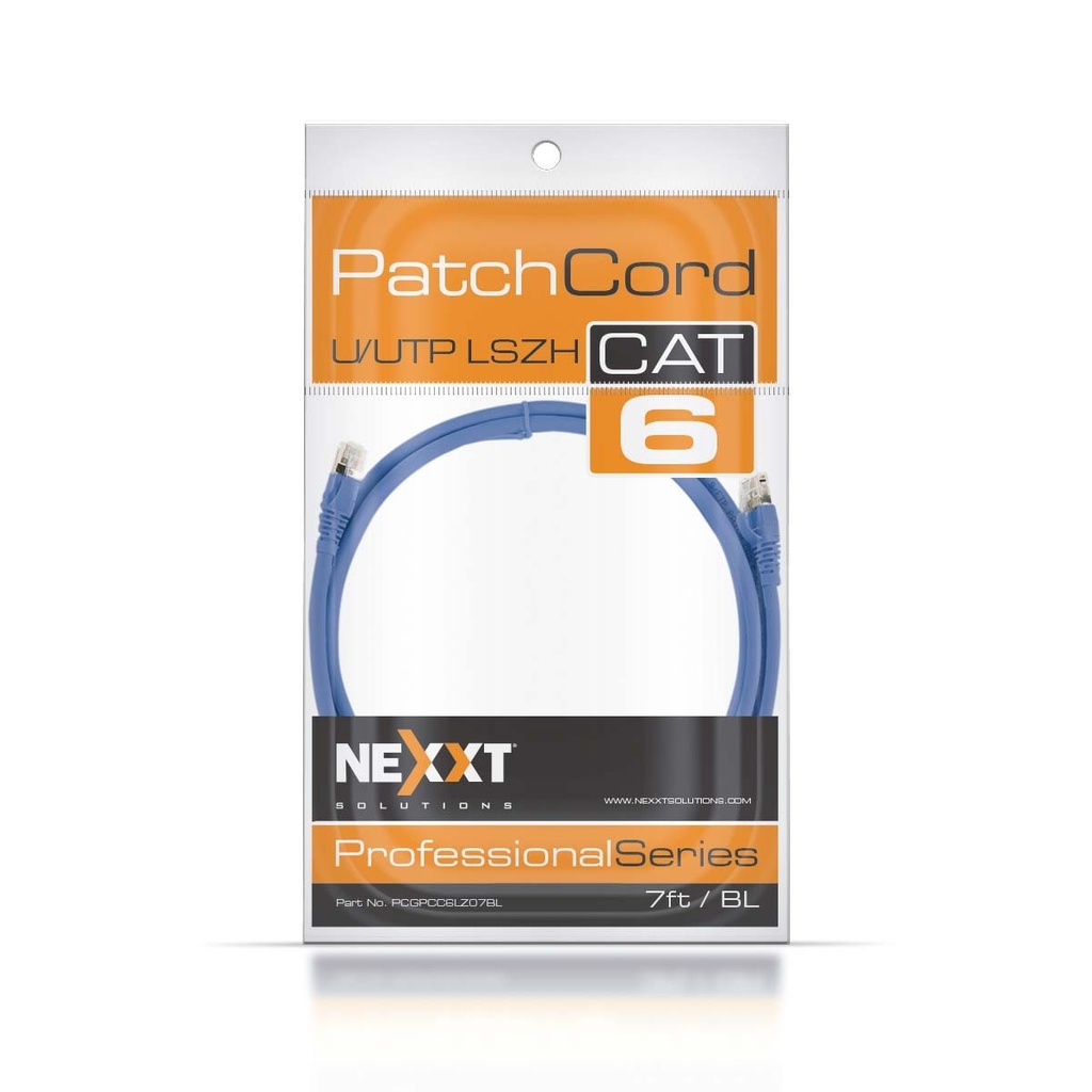 Nexxt - Cable de interconexión - RJ-45 (M) a RJ-45 (M) - 2.1 m - UTP - CAT 6 - trenzado - azul
