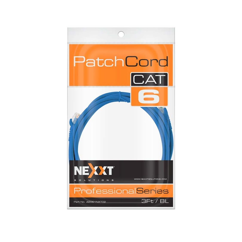 Nexxt Patch Cord Cat6 10Ft. BL
