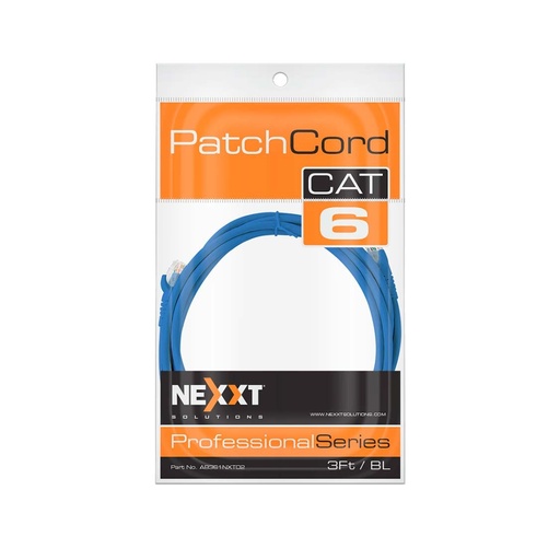 [AB361NXT24] Nexxt Patch Cord Cat6 10Ft. BL