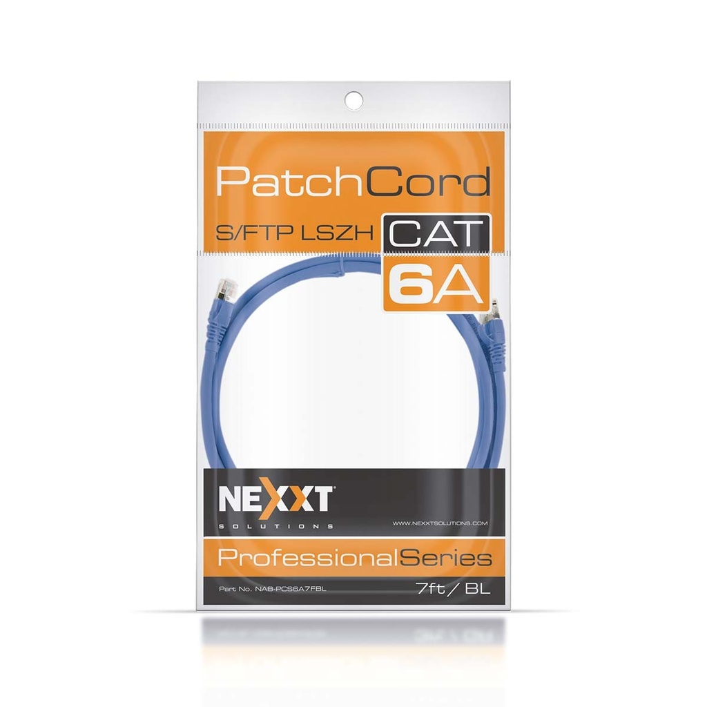 [NAB-PCS6A7FBL] Nexxt S/FTP Patch Cord Cat6A 7ft. BL