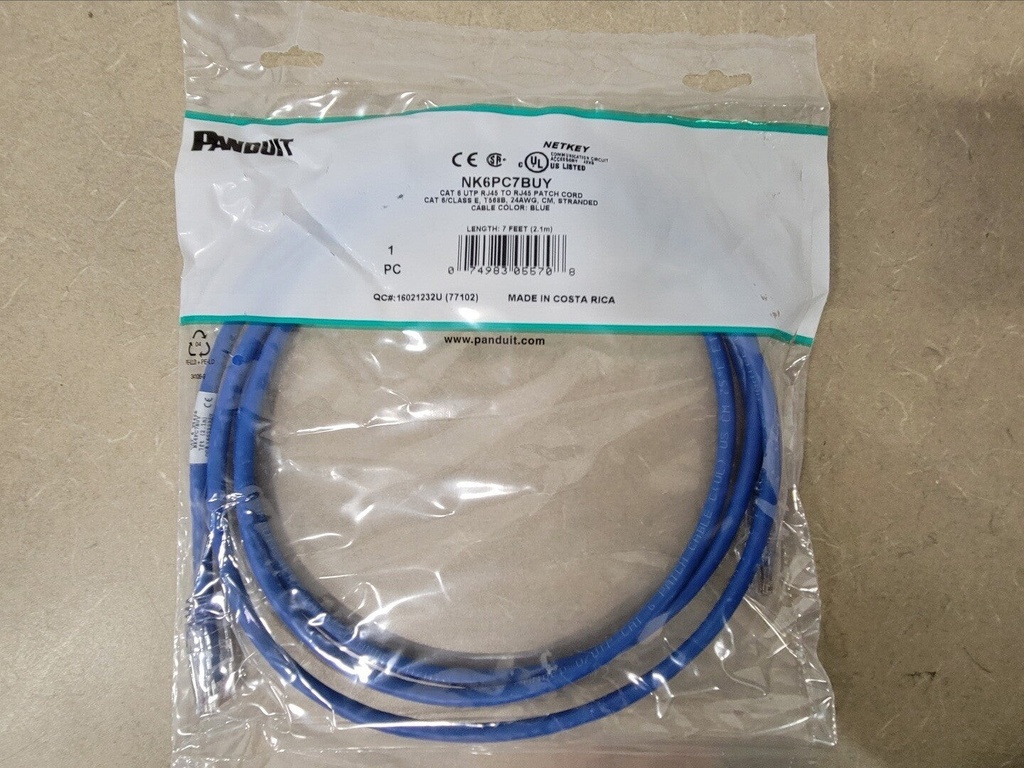 [NK6PC7BUY] Panduit - Patch cable - UTP - 2.1 m - color azul