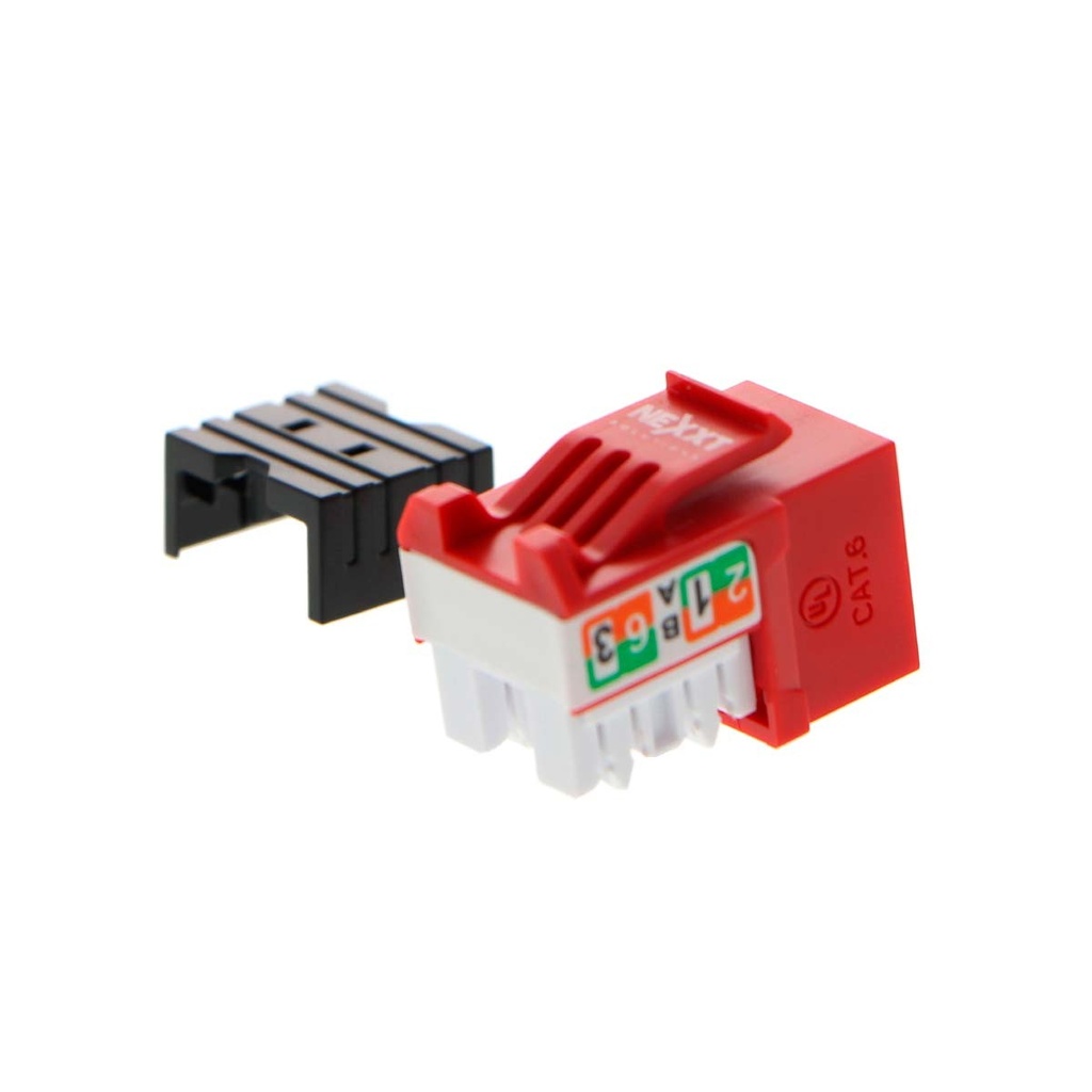 [PCGKJC6TYRJRD] Nexxt Solutions Infrastructure - Keystone Jack - Category 6 - Cat6 Unshd KJ Red