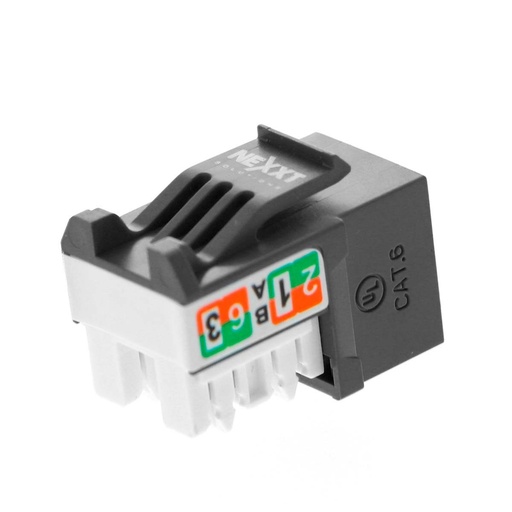 [PCGKJC6TYRJBK] Nexxt Solutions Infrastructure - Keystone Jack - Category 6 - Unshield 110 Type BK