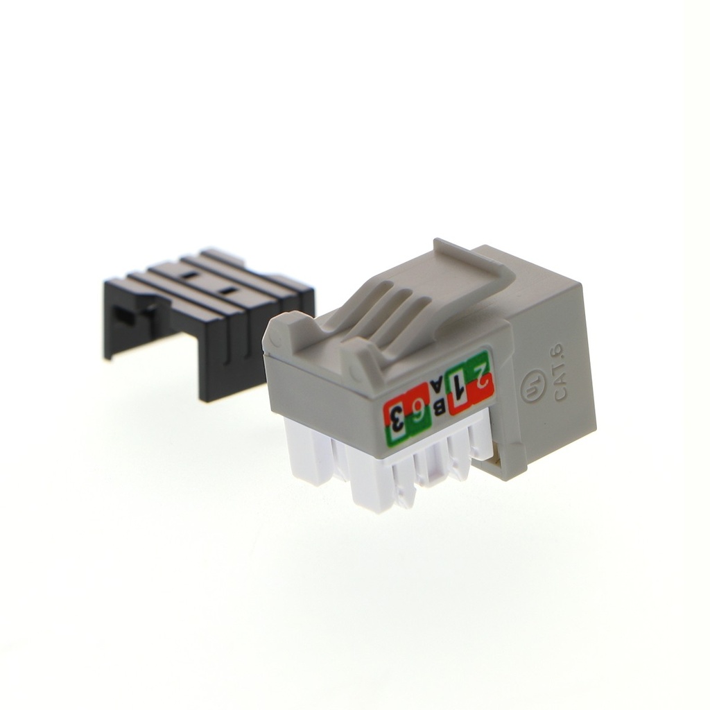 Nexxt Solutions Infrastructure - Keystone Jack - Category 6 - Cat6 Unshd KJ Grey