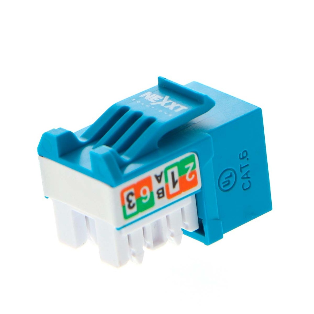 Nexxt Solutions Infrastructure - Keystone Jack - Category 6 - Cat6 Unshd KJ Blue