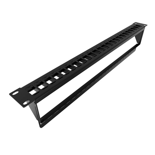 [AW192NXT40] Nexxt - Tablero de conexiones - instalable en bastidor - negro, RAL 9005 - 1U - 19" - 24 puertos