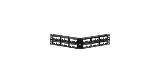 [CPPLA48WBLY] Panduit MINI-COM Angled Modular Faceplate Patch Panels - Patch panel - 2U - 19"/23" - 48 ports