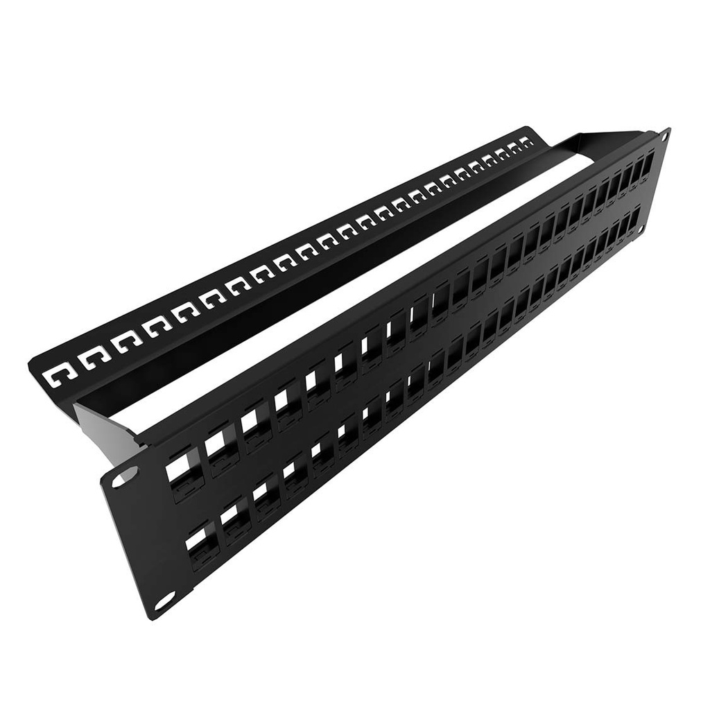 [AW192NXT41] Nexxt - Tablero de conexiones - instalable en bastidor - negro, RAL 9005 - 2U - 19" - 48 puertos
