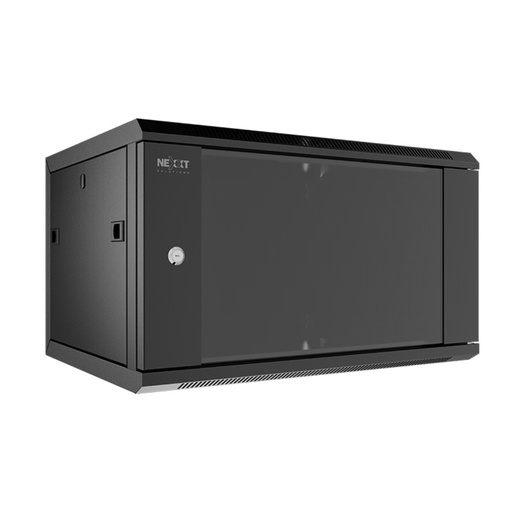 [NEC-F4U64B] Nexxt Solutions Infrastructure - Wall mount enclosure - SPCC steel / Tempered glass - Black / RAL 9005