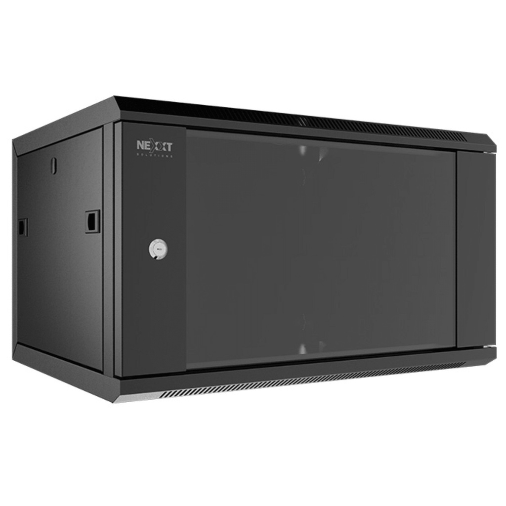 Nexxt Solutions Infrastructure - Wall mount enclosure - SPCC steel / Tempered glass - Black / RAL 9005