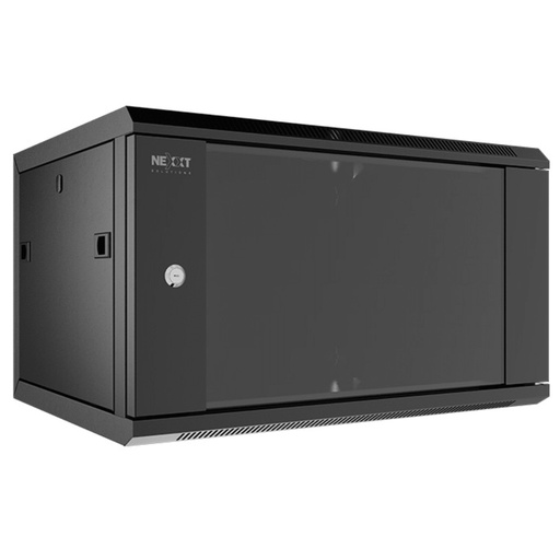 [NEC-F9U64B] Nexxt Solutions Infrastructure - Wall mount enclosure - SPCC steel / Tempered glass - Black / RAL 9005