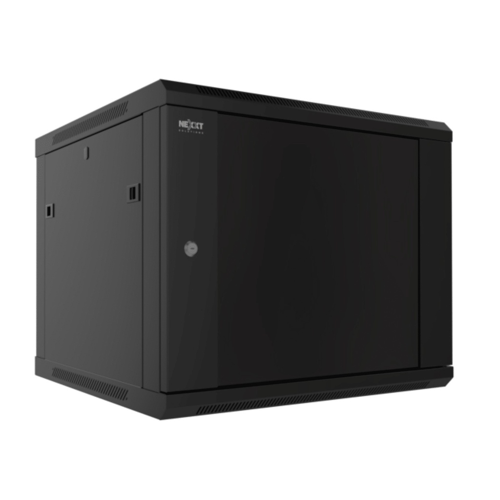 Nexxt Solutions Infrastructure - Wall mount enclosure - SPCC steel / Tempered glass - Black / RAL 9005