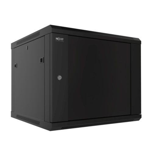 [NEC-F9U66B] Nexxt Solutions Infrastructure - Wall mount enclosure - SPCC steel / Tempered glass - Black / RAL 9005