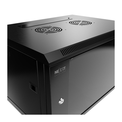[NEC-F12U64B] Nexxt Solutions Infrastructure - Wall mount enclosure - SPCC steel / Tempered glass - Black / RAL 9005