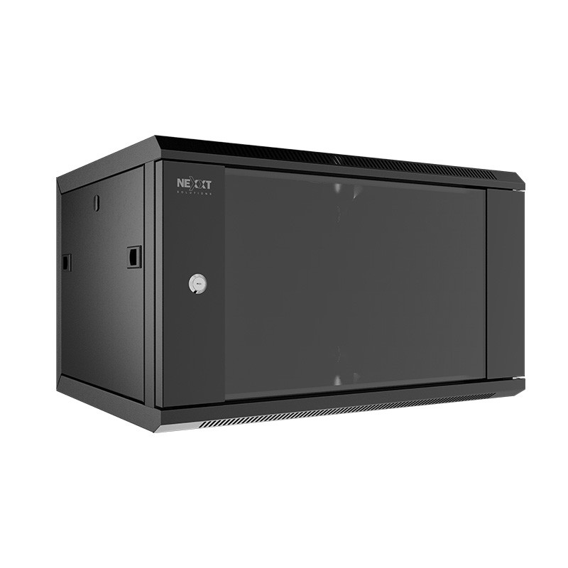 Nexxt Solutions Infrastructure - Wall mount enclosure - SPCC steel / Tempered glass - Black / RAL 9005