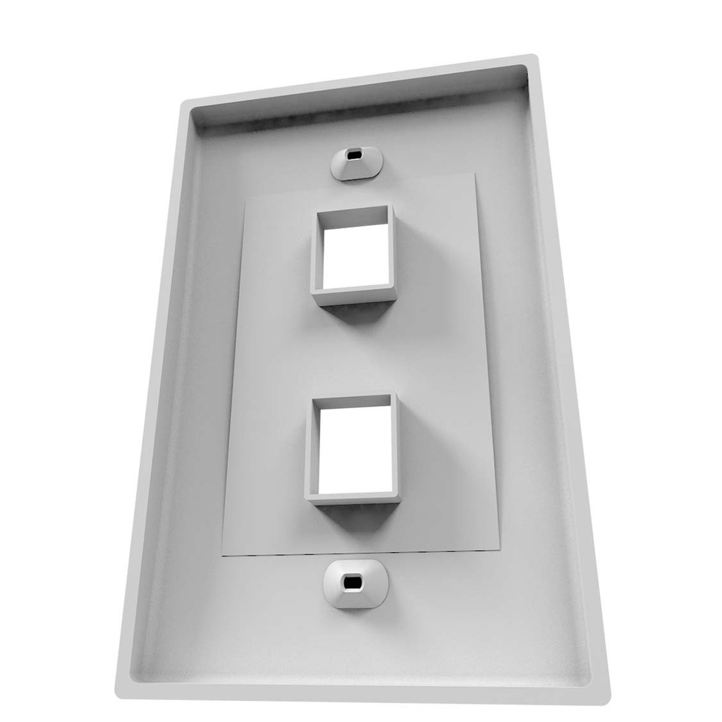 Nexxt - Placa de montaje - blanco - 2 puertos