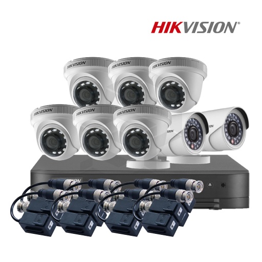 [COMBO3] 1 DS-7216HGHI-M1(C) + 2 DS-2CE16D0T-IRPF +6 DS-2CE56D0T-IRPF + 8 DS-1H18-A