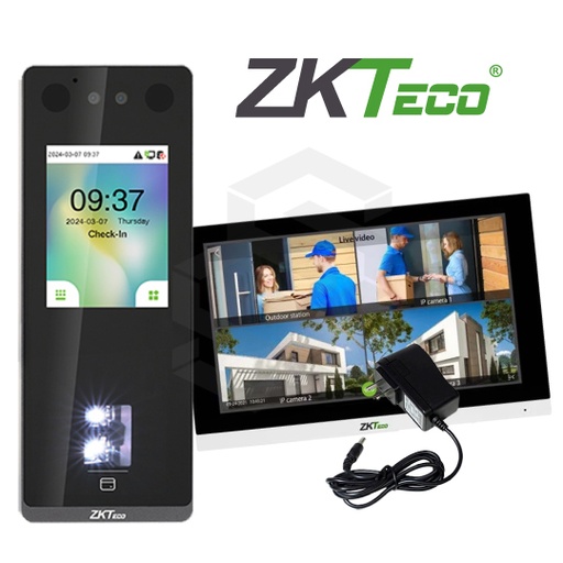 [TS-000061] 1 ZK-SENSEFACE-3A + 1 ZK-VT07-B01-W + 1 FT-QUAD