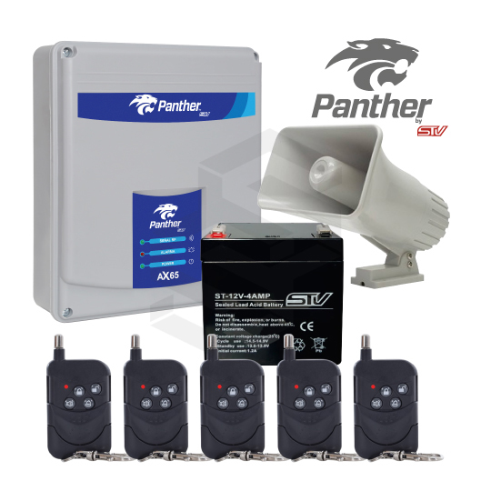 1 PT-COM-AX65L + 1 PA-SIRENA + 1 ST-12V-4AMP 5 PT-RF5