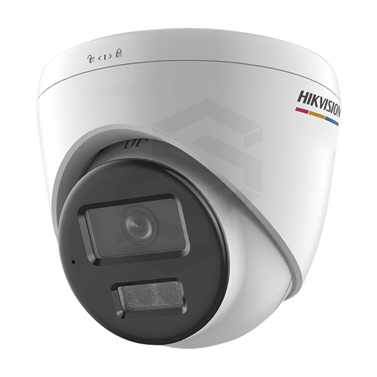 CAMARA IP TURRET LUZ HIBRIDA COLORVU 4MP L 28MM CON AUDIO BIDIRECCIONAL ALARMA ACTIVA ROJA Y AZUL