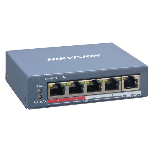 [DS-3E1105P-EI/M] SWITCH POE 4 CH 10/100MB + 1 10/100MB 45W