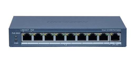 [DS-3E1309P-EI/M] SWITCH POE 8 CH 10/100MB + 1 10/100MB 60W