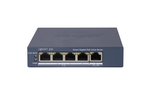 [DS-3E1505P-EI/M] SWITCH POE 4 CH + 1 CH 10/100/1000MB 45W