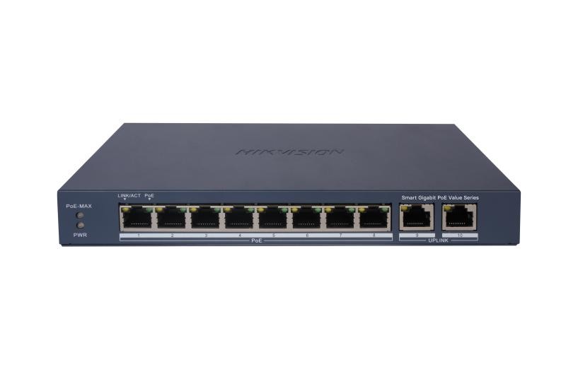 SWITCH POE 8 CH 10/1001000MB + 2 10/100/1000MB 60W