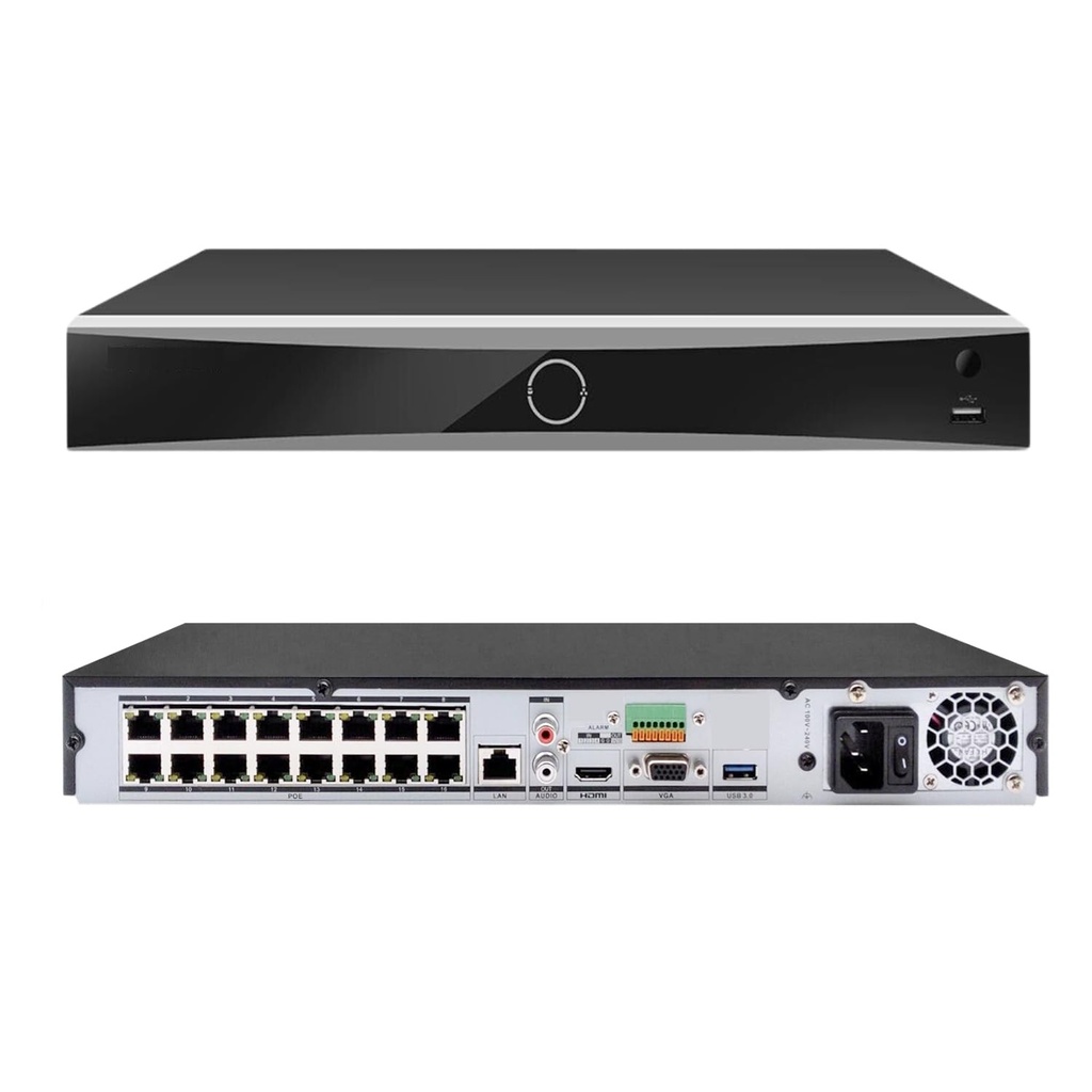 NVR 16CH CAPACIDAD 4K 160MB 2HDD ACUSENSE