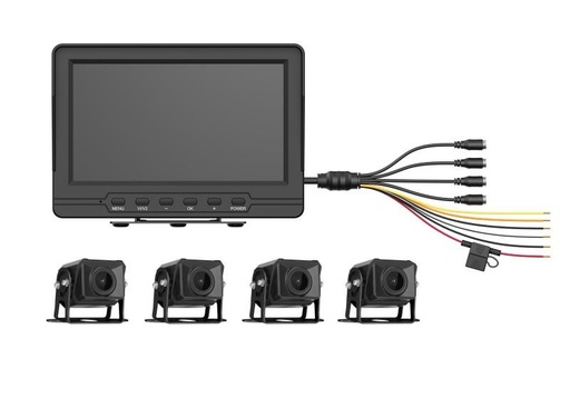 [DS-AE-VD2501A-A] KIT VEHICULAR DE PANTALLA Y 4 CAMARAS