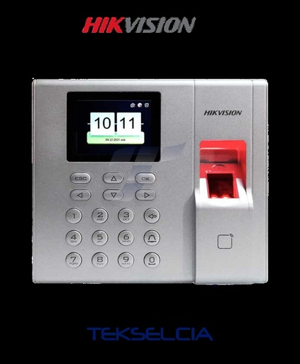 [DS-K1T8003EF] CONTROL DE TIEMPO Y ASISTENCIA Y ACCESO CON HUELLA Y PROXIMIDAD CON PANTALLA LCD TCP/IP HIKVISION