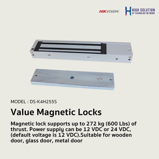 [DS-K4H255S] CERRADURA ELECTROMAGNETICA 600LBS 12VDC HIKVISION