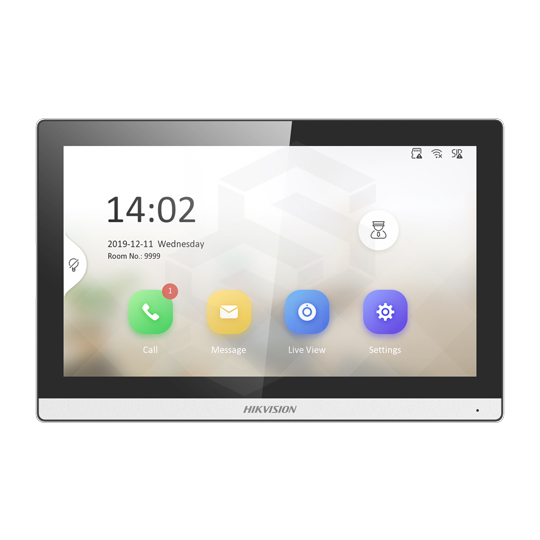 [DS-KH6350-WTE1] PANTALLA TOUCH PARA VIDEO PORTERO DE EDIFICIOS TCP/IP 2 CH ALARMA HIKVISION