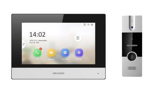 [DS-KIS302-P] KIT DE VIDEO PORTERO HIBRIDO DS-KB2411T-IM + PANTALLA IP DS-KH6320-WTDE1