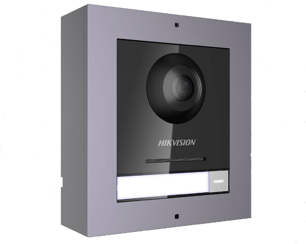 KIT DE VIDEO PORTERO IP DS-KD8003-IME1 + DS-KH6320-WET1 + SWITCH POE X 4 + SD 16GB HIKVISION